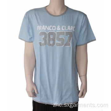 热销售100％棉花男士短袖T恤